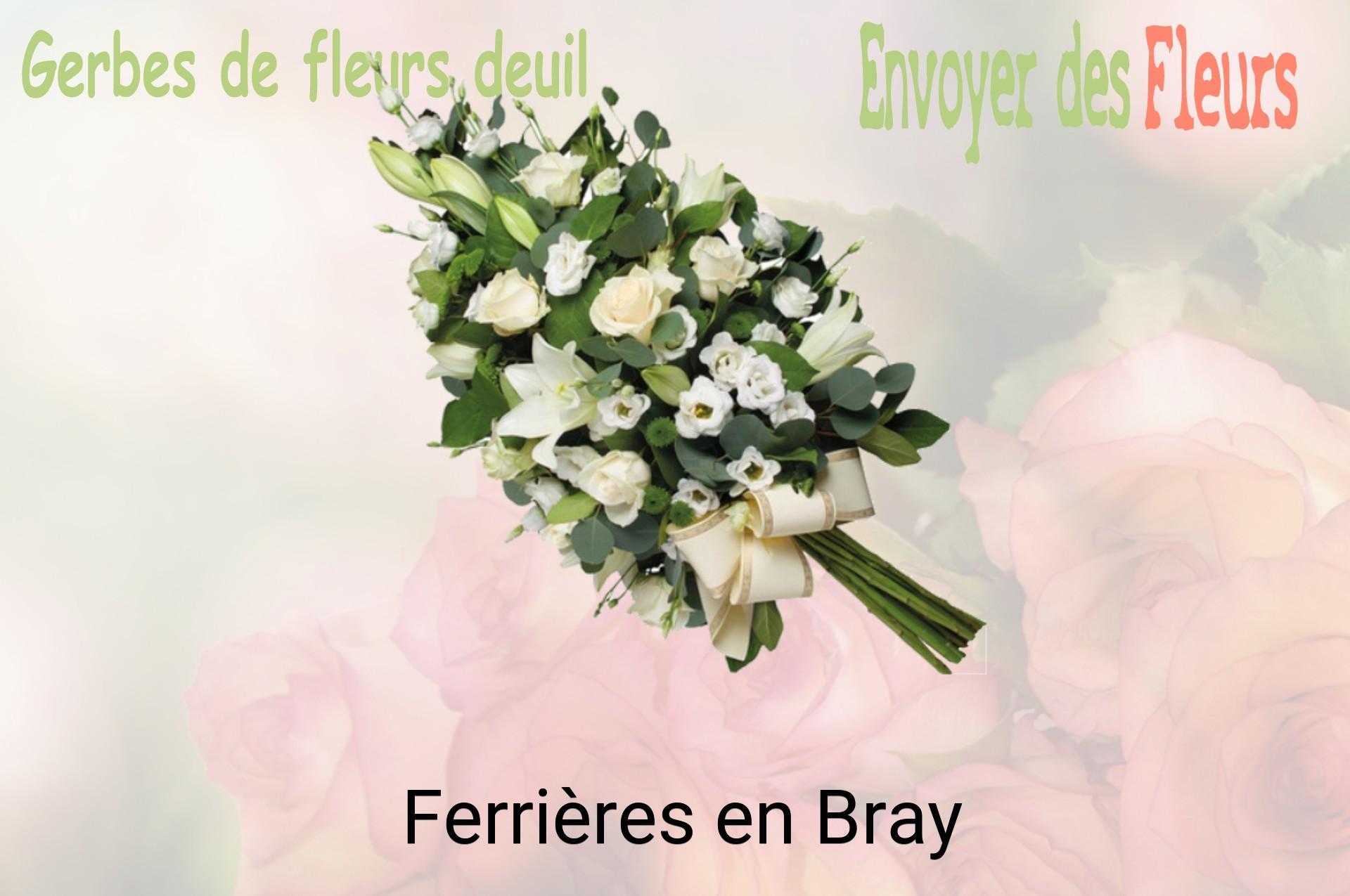 Gerbe de fleurs de deuil livrée à Ferrières-en-Bray